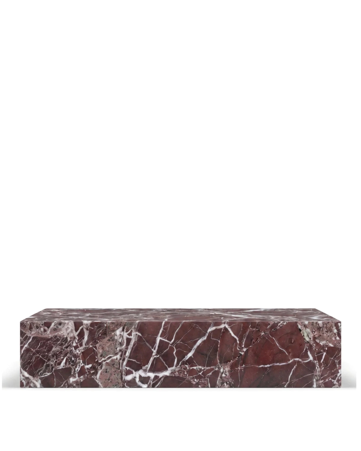 Plyn grande™ coffee table | monumental finish - rosso levanto marble - tables grande | madorne