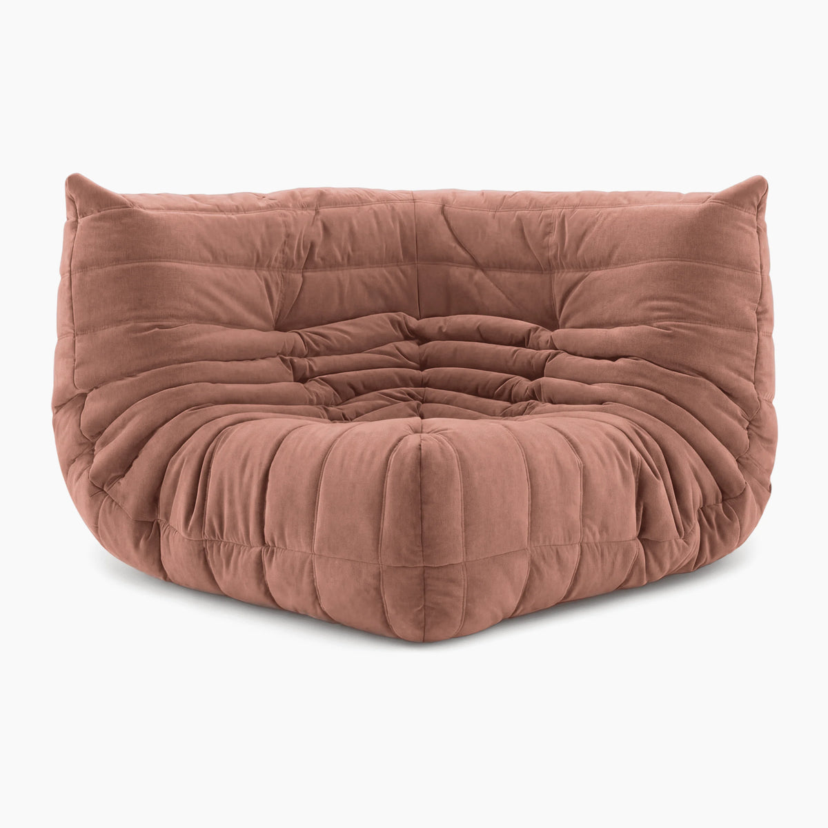 Pogo 73™ Corner Seat in Dusty Rose Alcantara