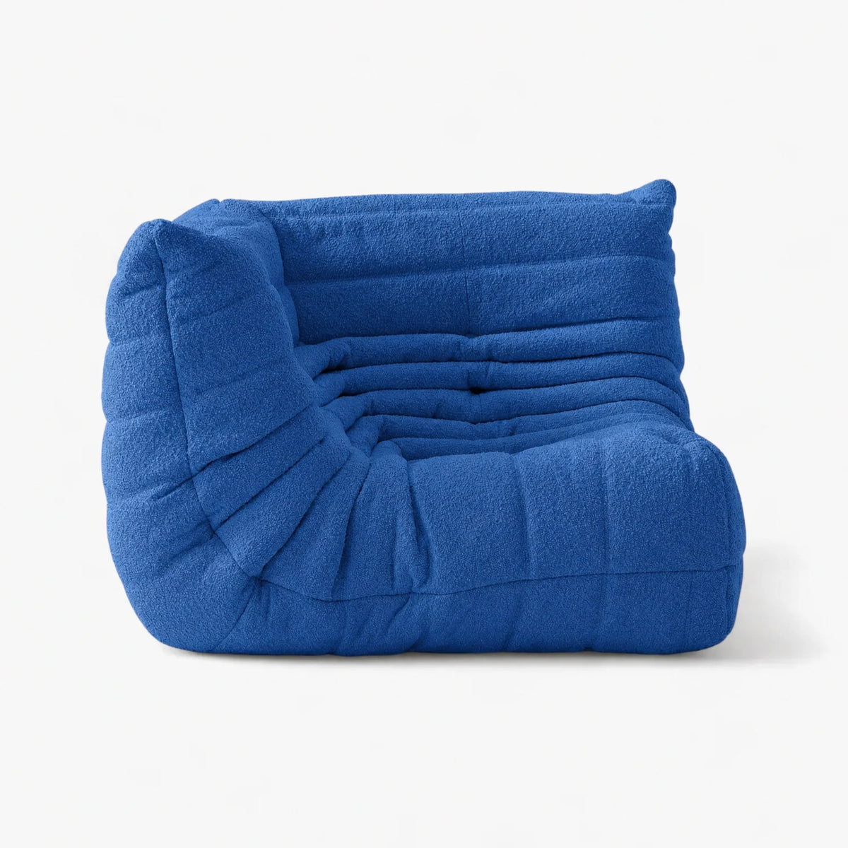 Pogo 73 Corner Seat in Cobalt Blue Bouclé