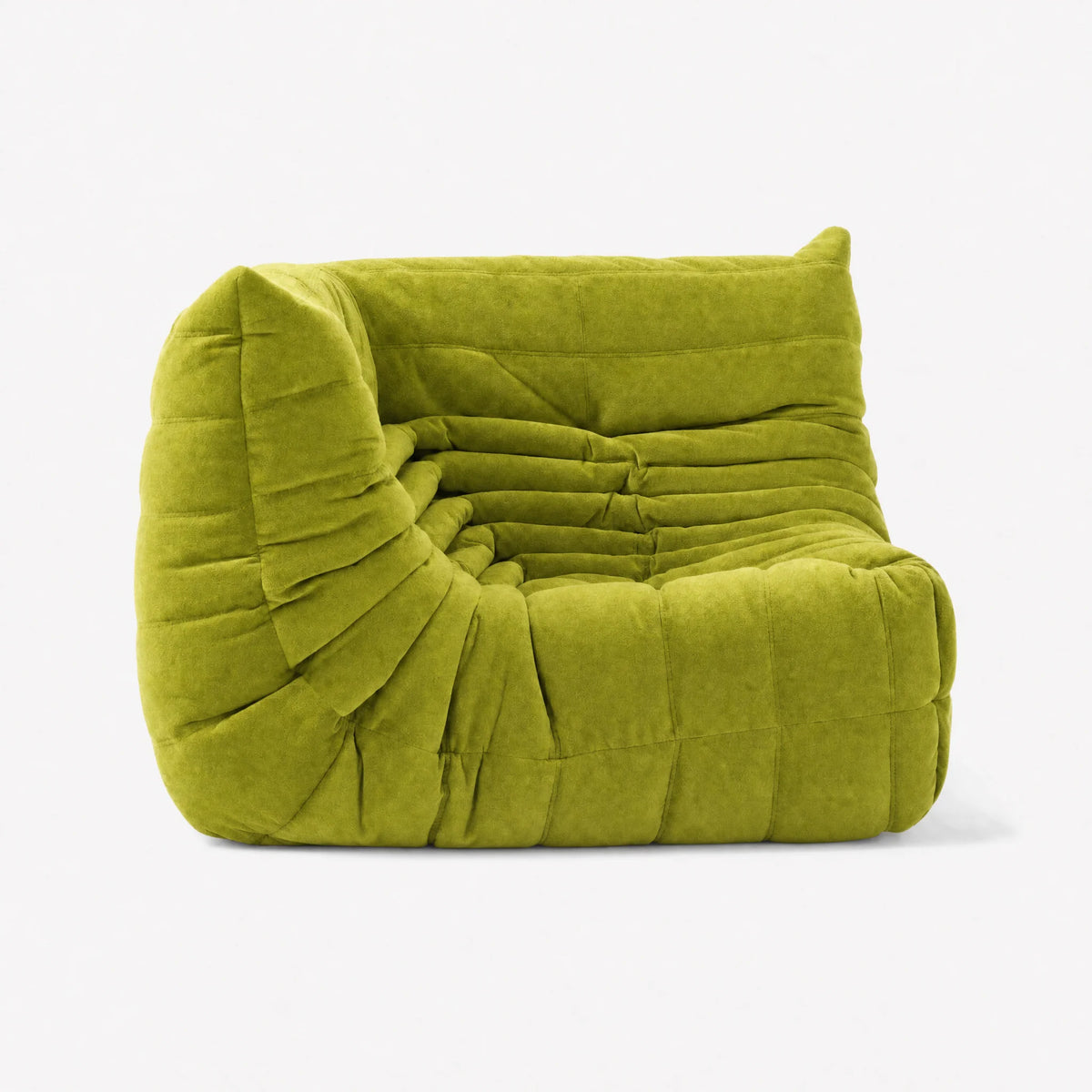 Pogo 73 Corner Seat in Chartreuse Green Cashmere