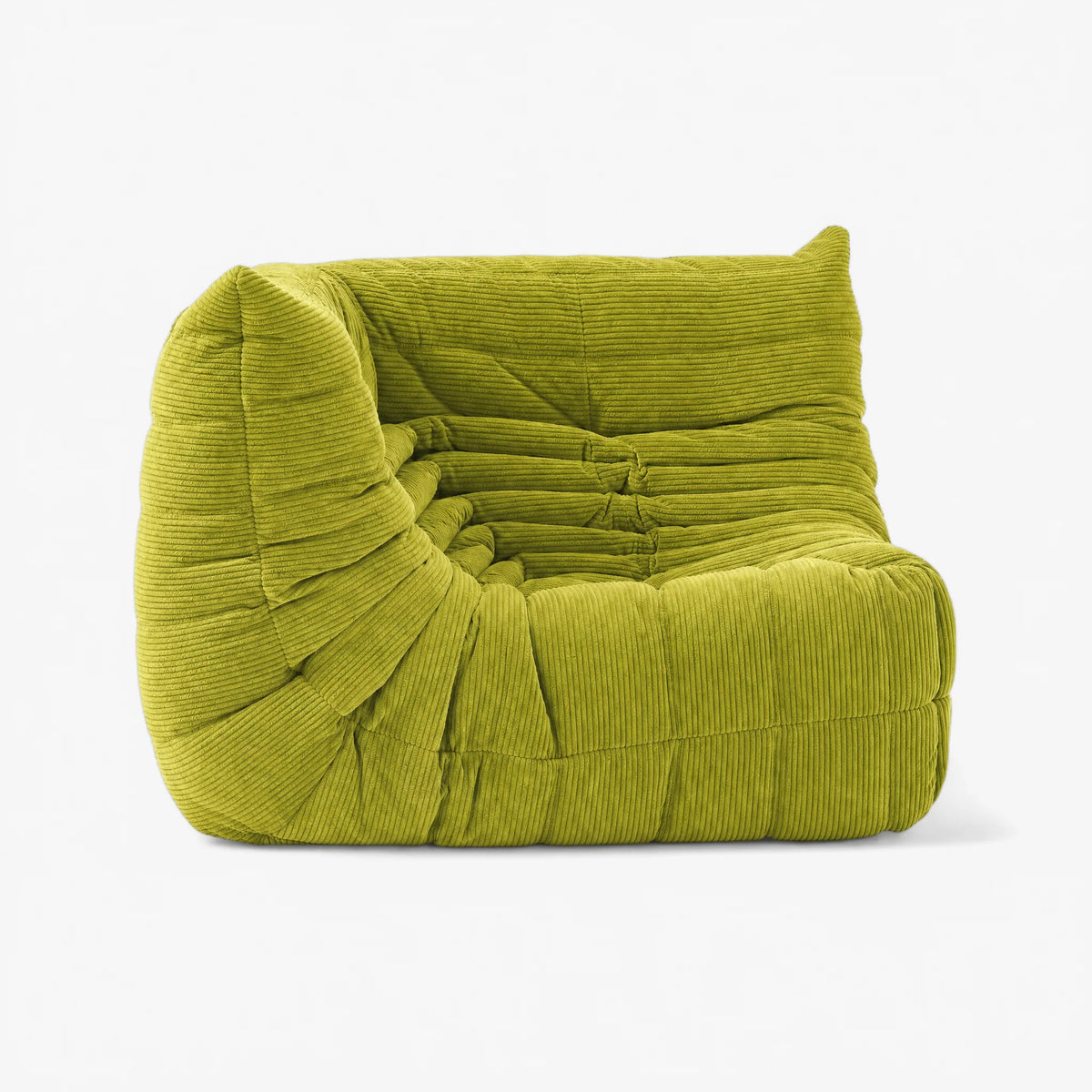 Pogo 73 Corner Seat in Chartreuse Green Corduroy