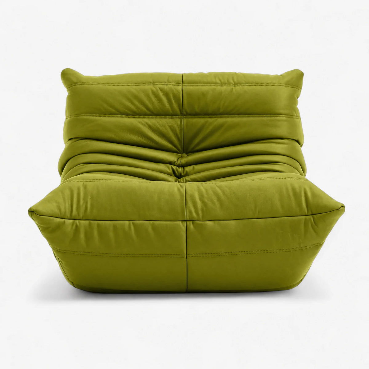 Pogo 73 Fireside Chair in Chartreuse Green Aniline Leather