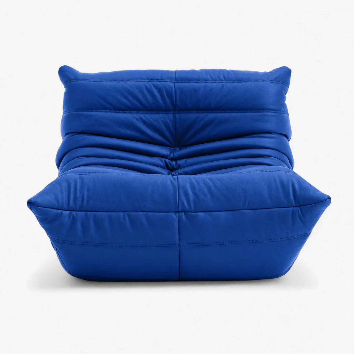 Pogo 73 Fireside Chair in Cobalt Blue Aniline Leather