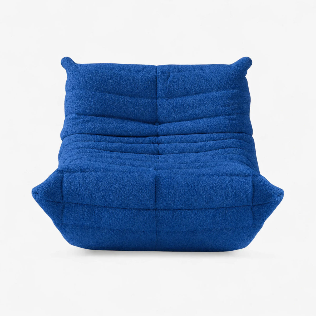Pogo 73 Fireside Chair in Cobalt Blue Bouclé