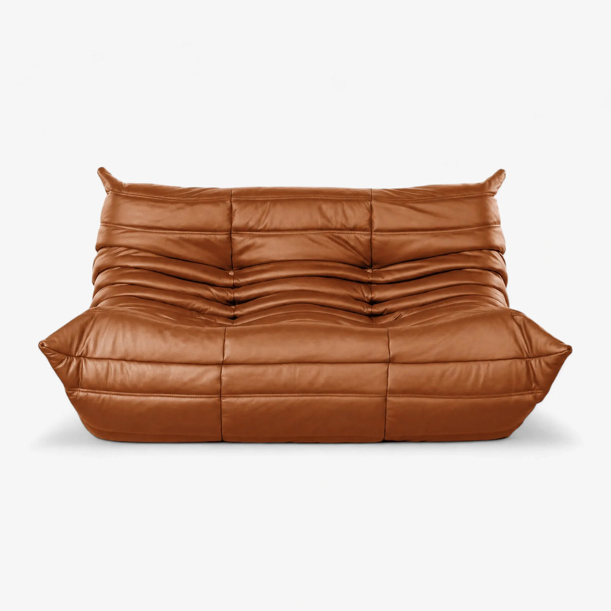 Pogo 73 Loveseat in Copper Aniline Leather
