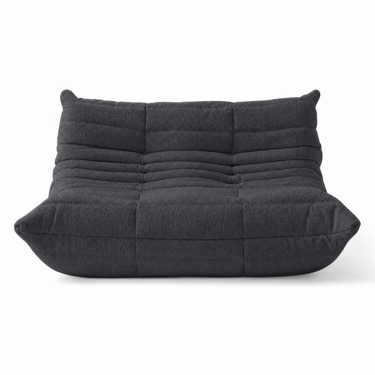 Pogo 73 Loveseat in Charcoal Gray Bouclé