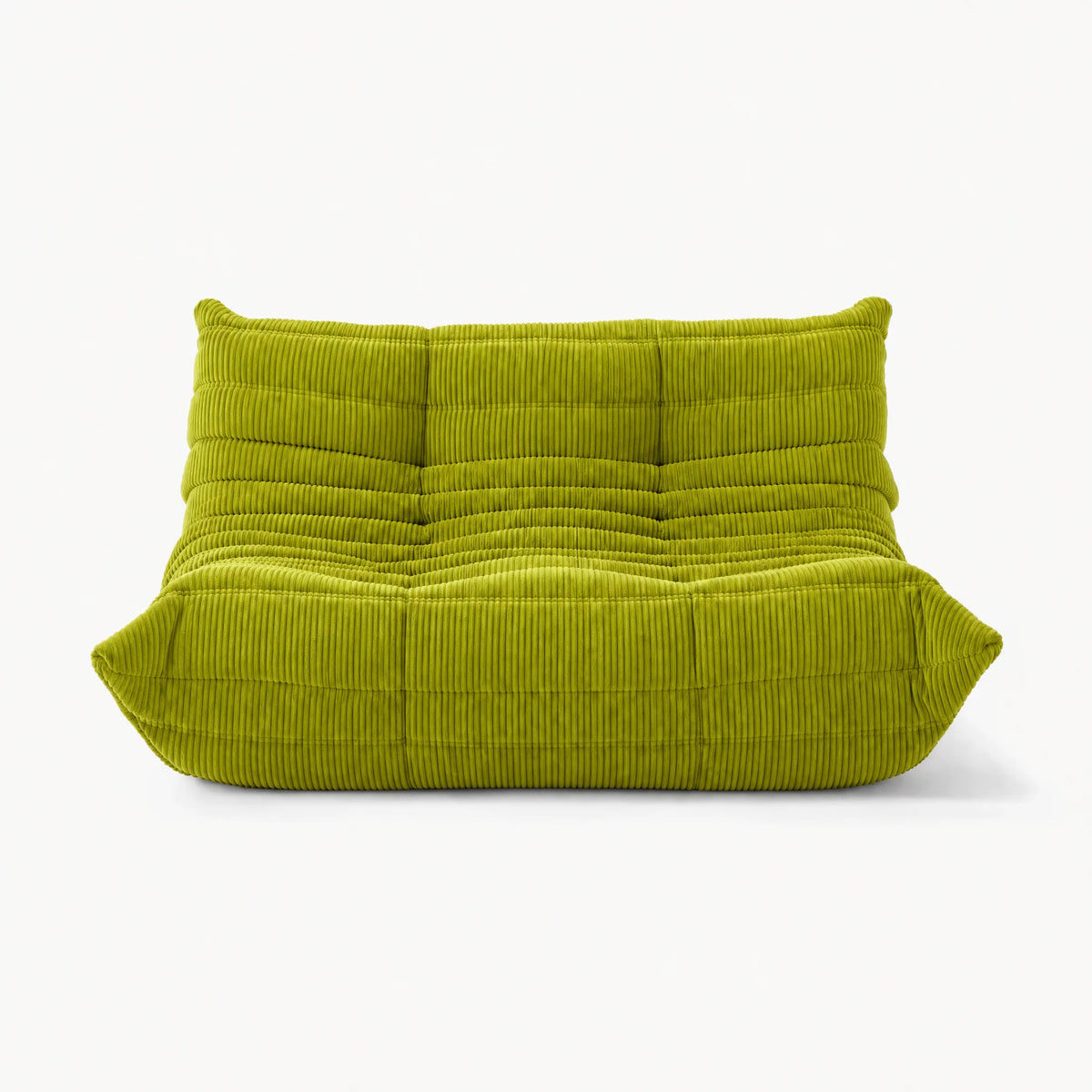 Pogo 73 Loveseat in Chartreuse Green Corduroy