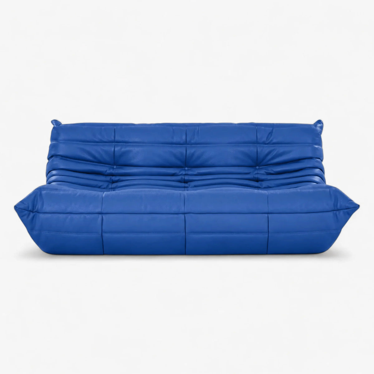 Pogo 73 Sofa in Cobalt Blue Aniline Leather