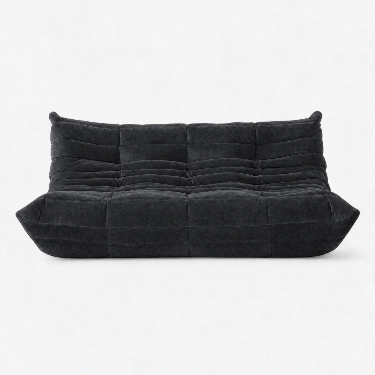 Pogo 73 Sofa in Charcoal Gray Chenille Helios