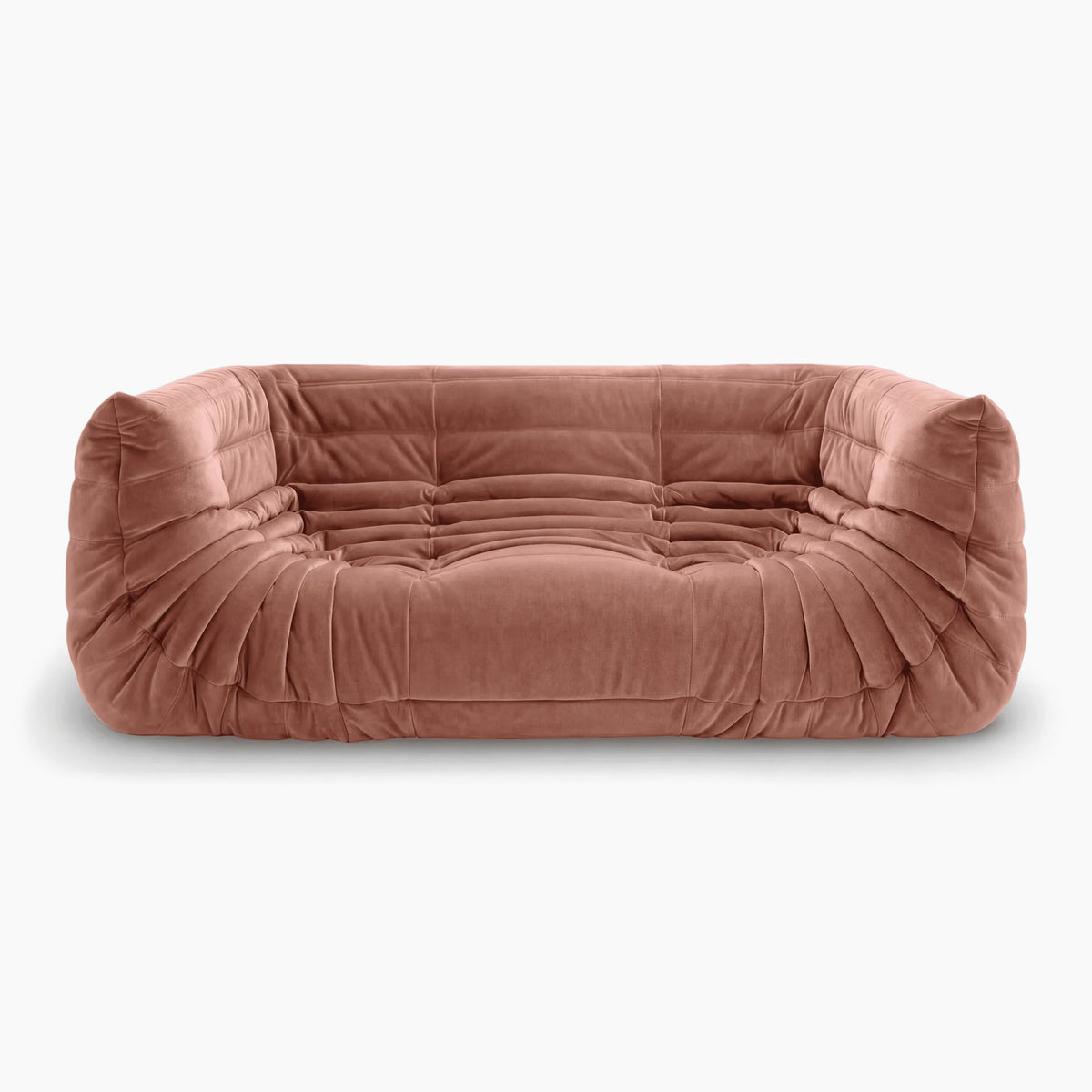 Pogo 73™ Fireside Sofa in Dusty Rose Alcantara