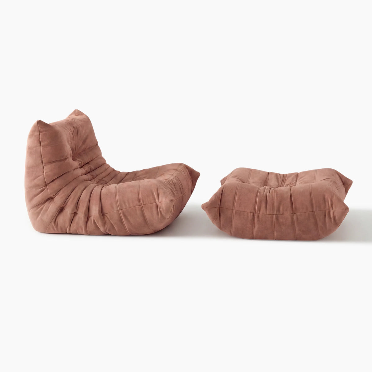 Pogo 73 fabric Lounge Set in Dusty Rose Alcantara
