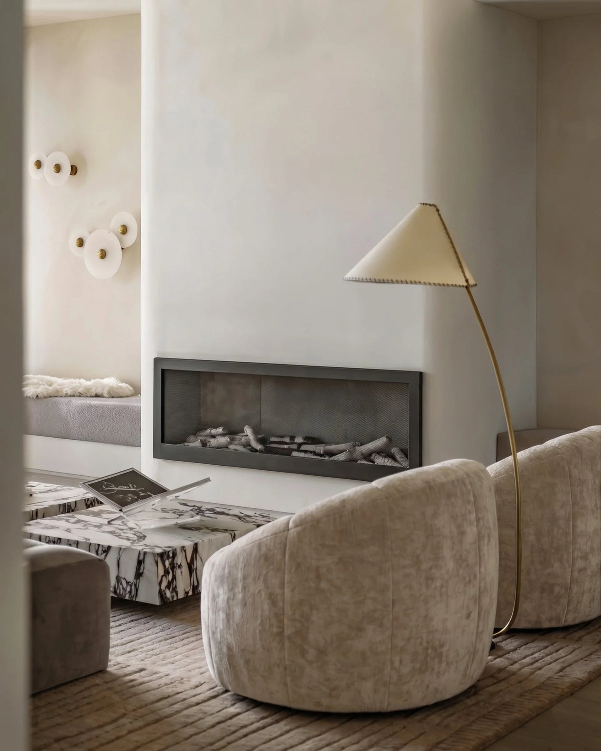 Pumpa 71™ lounge chair | beige gray chenille - chairs 71 | madorne