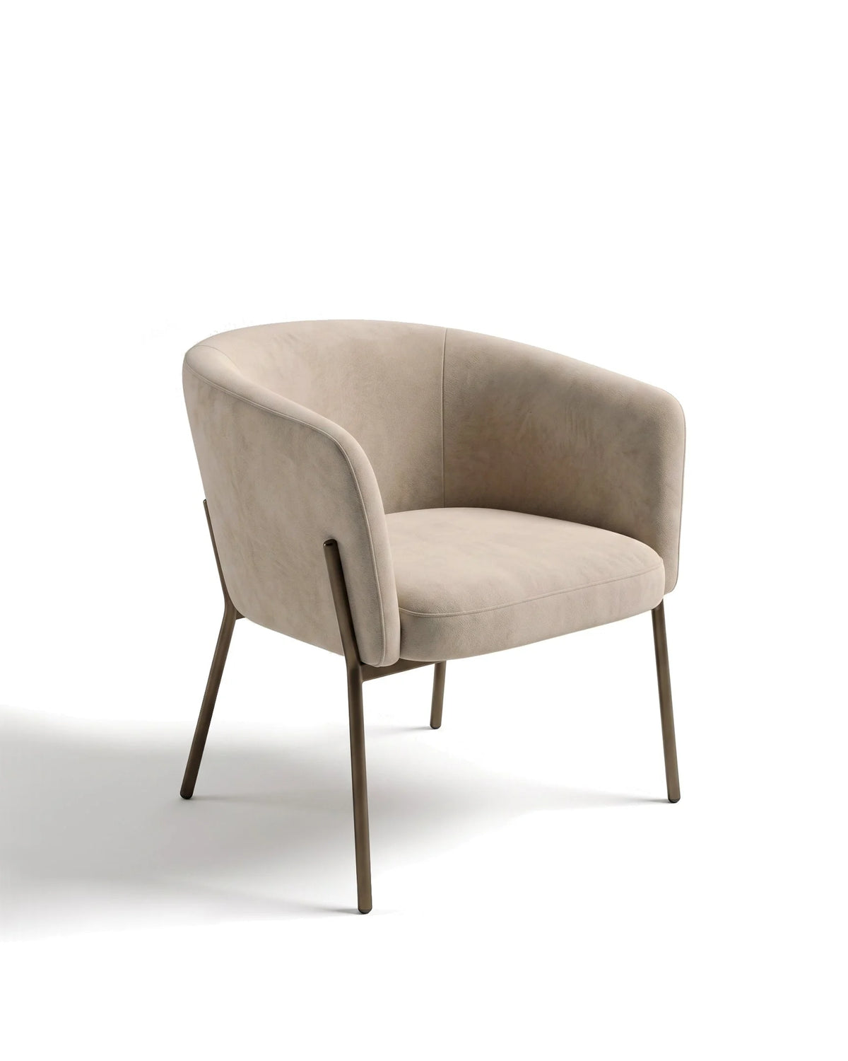 Reesa™ dining chair | latte vegan suede and brass - chairs reesa | modern | madorne