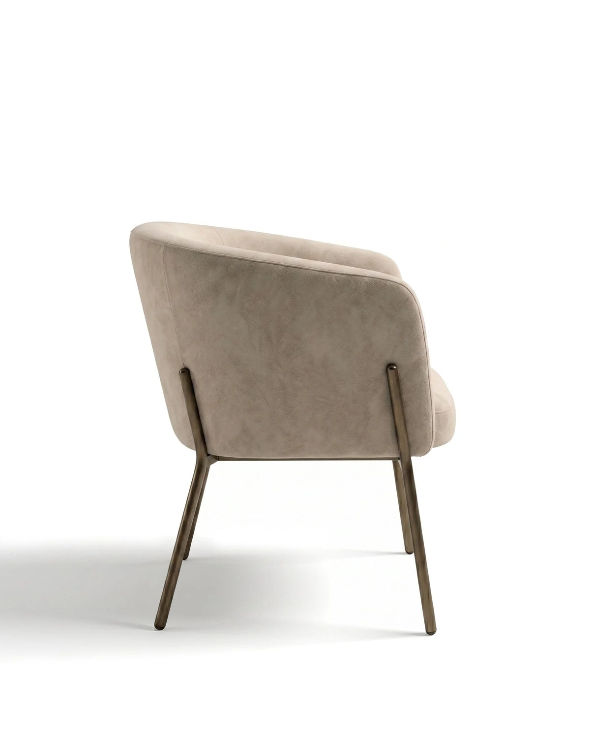 Reesa™ dining chair | latte vegan suede and brass - chairs reesa | modern | madorne
