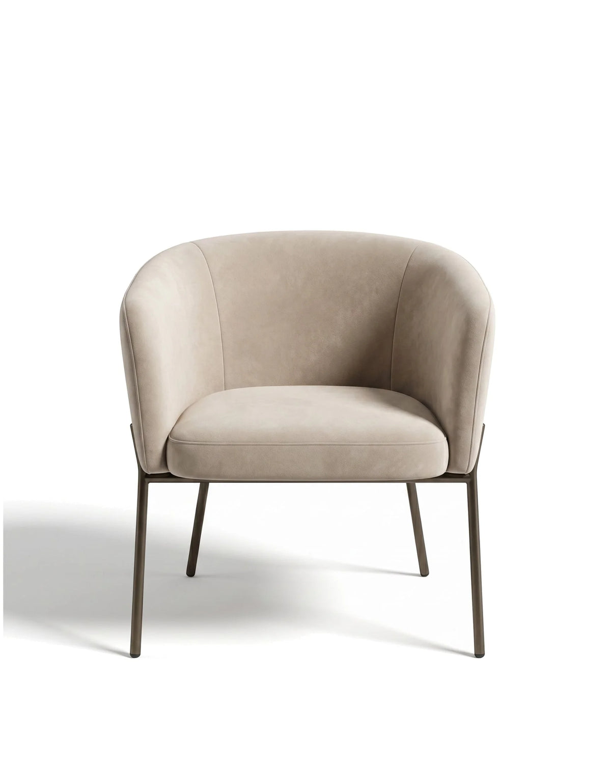 Reesa™ dining chair | latte vegan suede and brass - chairs reesa | modern | madorne