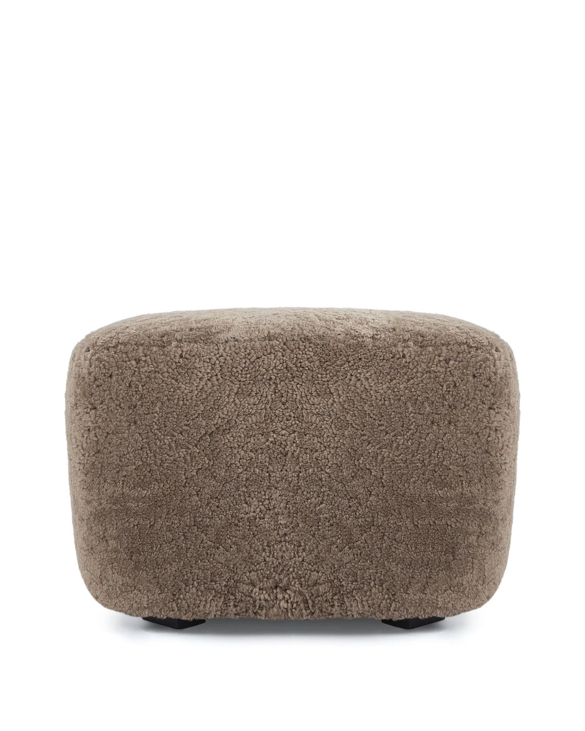 Repose 36™ ottoman | textured footrest - cappuccino luxe sheepskin - stools & ottomans 36 | madorne