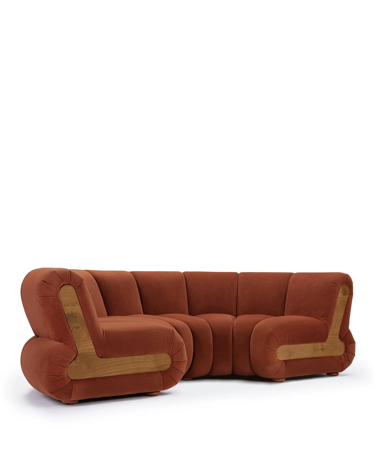 Rivage™ crescent sectional | curved upholstery - sectionals rivage | sofa | madorne