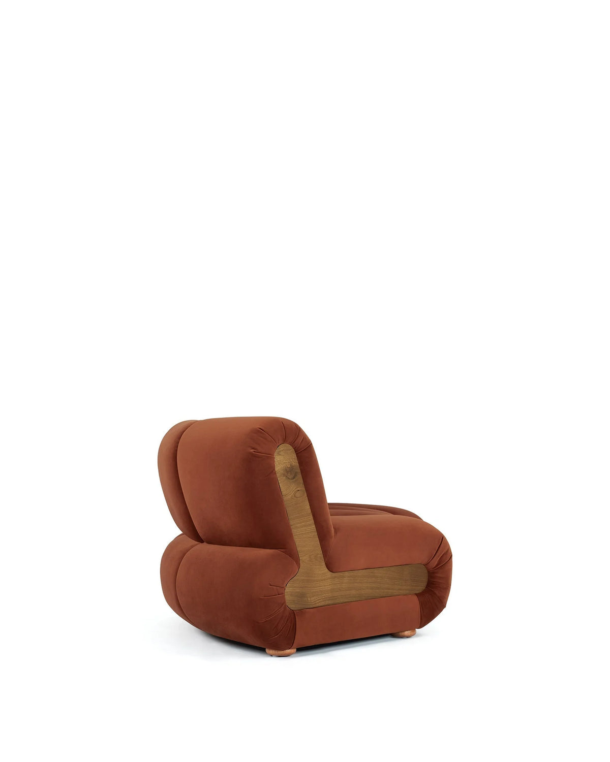 Rivage™ curved module | walnut side panels - modules rivage | modular sofa element | madorne