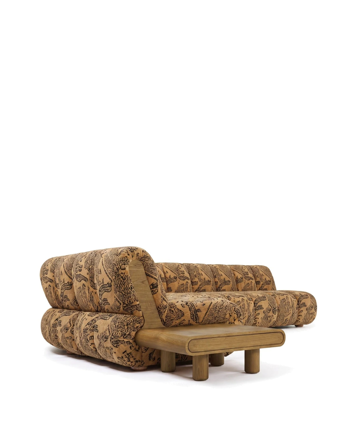 Rivage™ large left-corner sectional | walnut detail - sectionals rivage | sofa | madorne