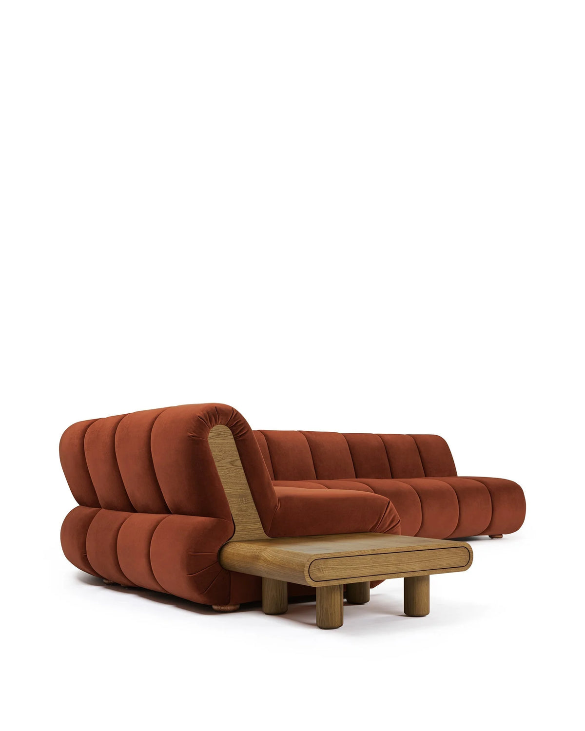 Rivage™ large left-corner sectional | walnut detail - sectionals rivage | sofa | madorne