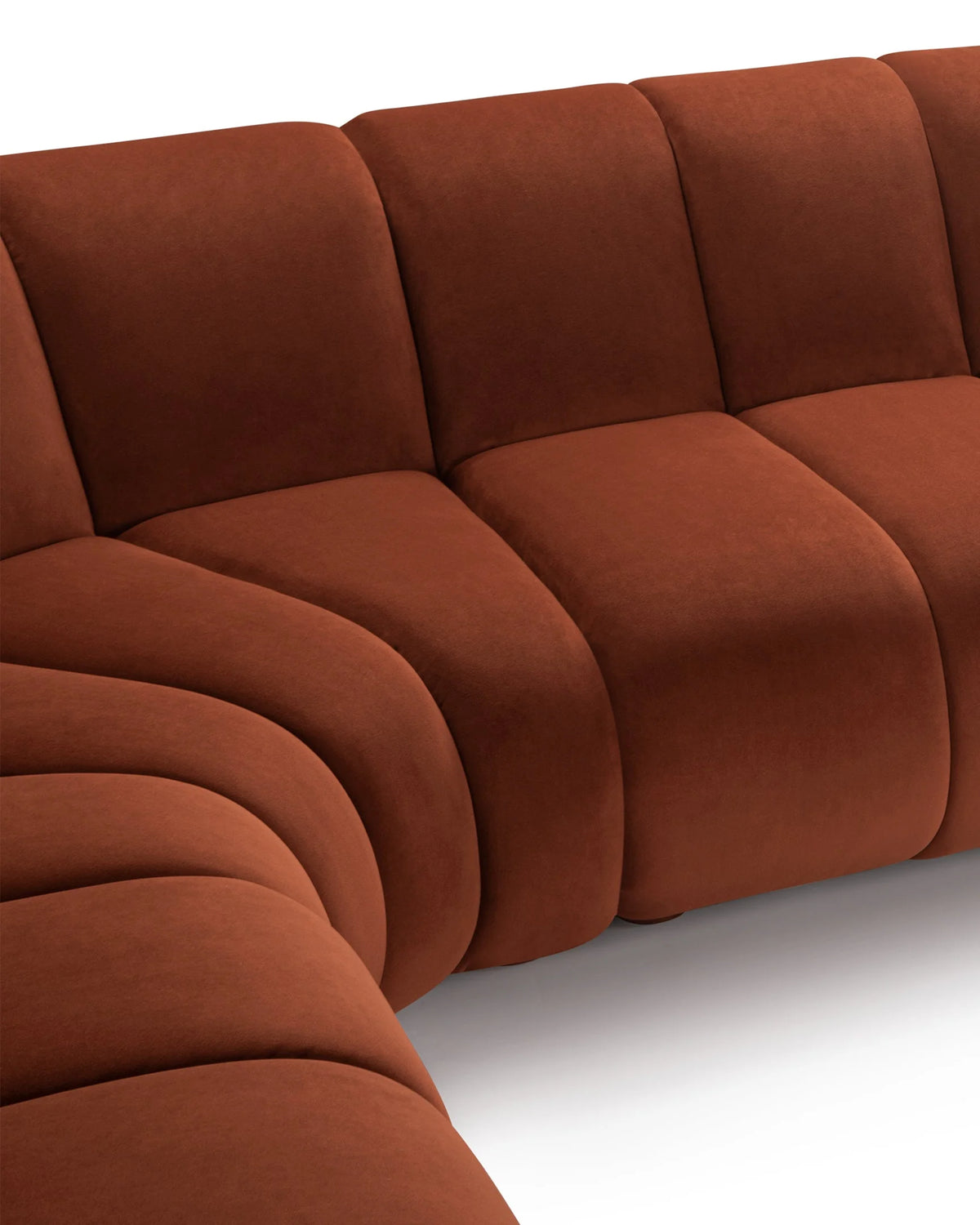 Rivage™ large left-corner sectional | walnut detail - sectionals rivage | sofa | madorne