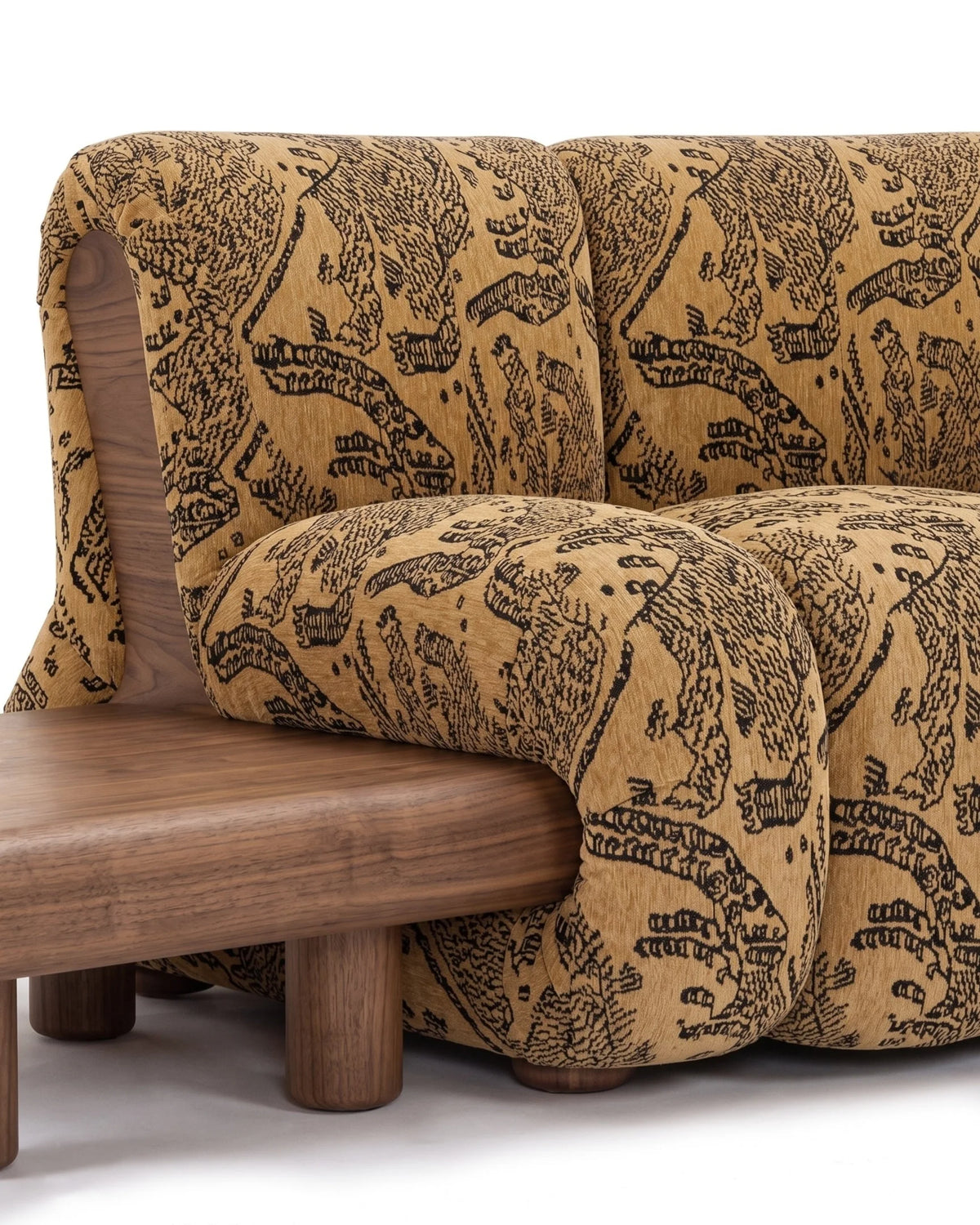 Rivage™ right-corner sectional | walnut detail - sectionals rivage | sofa | madorne