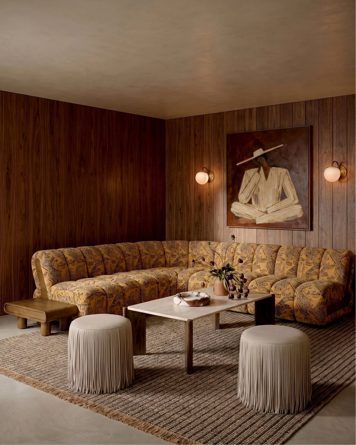 Rivage™ six-seater sectional | walnut detail - 4+ seaters rivage | sofa | madorne