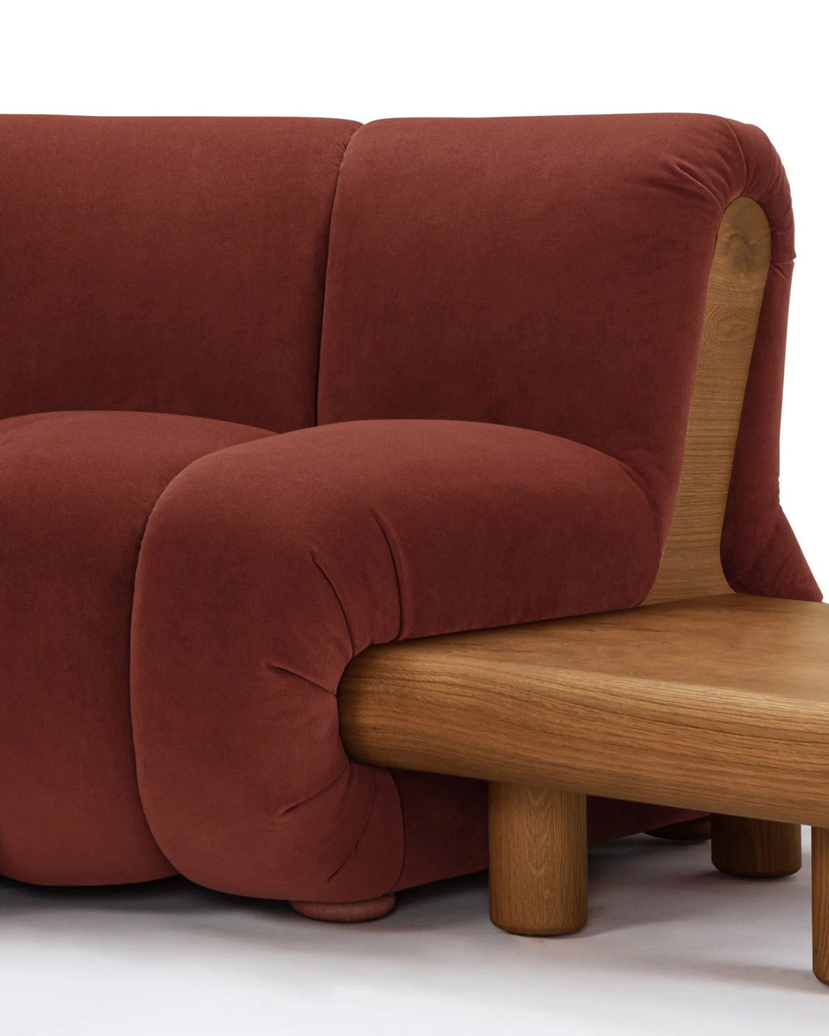Rivage™ six-seater sectional | walnut detail - 4+ seaters rivage | sofa | madorne