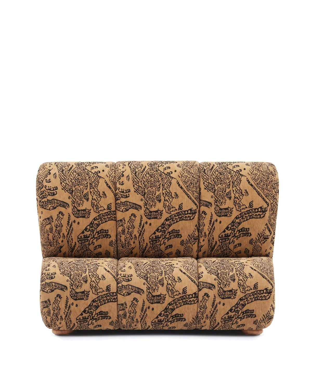 Rivage™ straight module | walnut side panels - modules rivage | modular sofa element | madorne