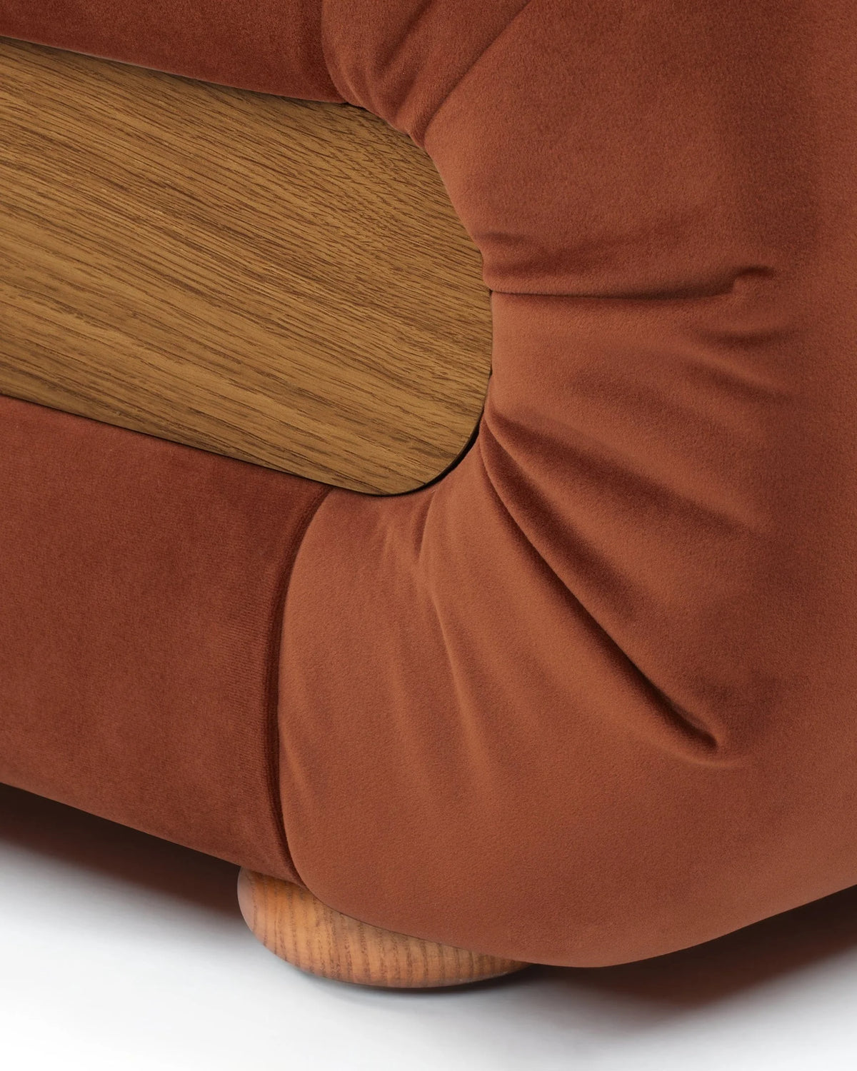 Rivage™ straight module | walnut side panels - modules rivage | modular sofa element | madorne