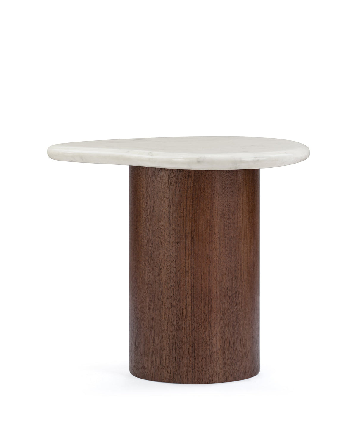 Rocca duo™ side table | white marble and walnut - tables duo | modern | madorne