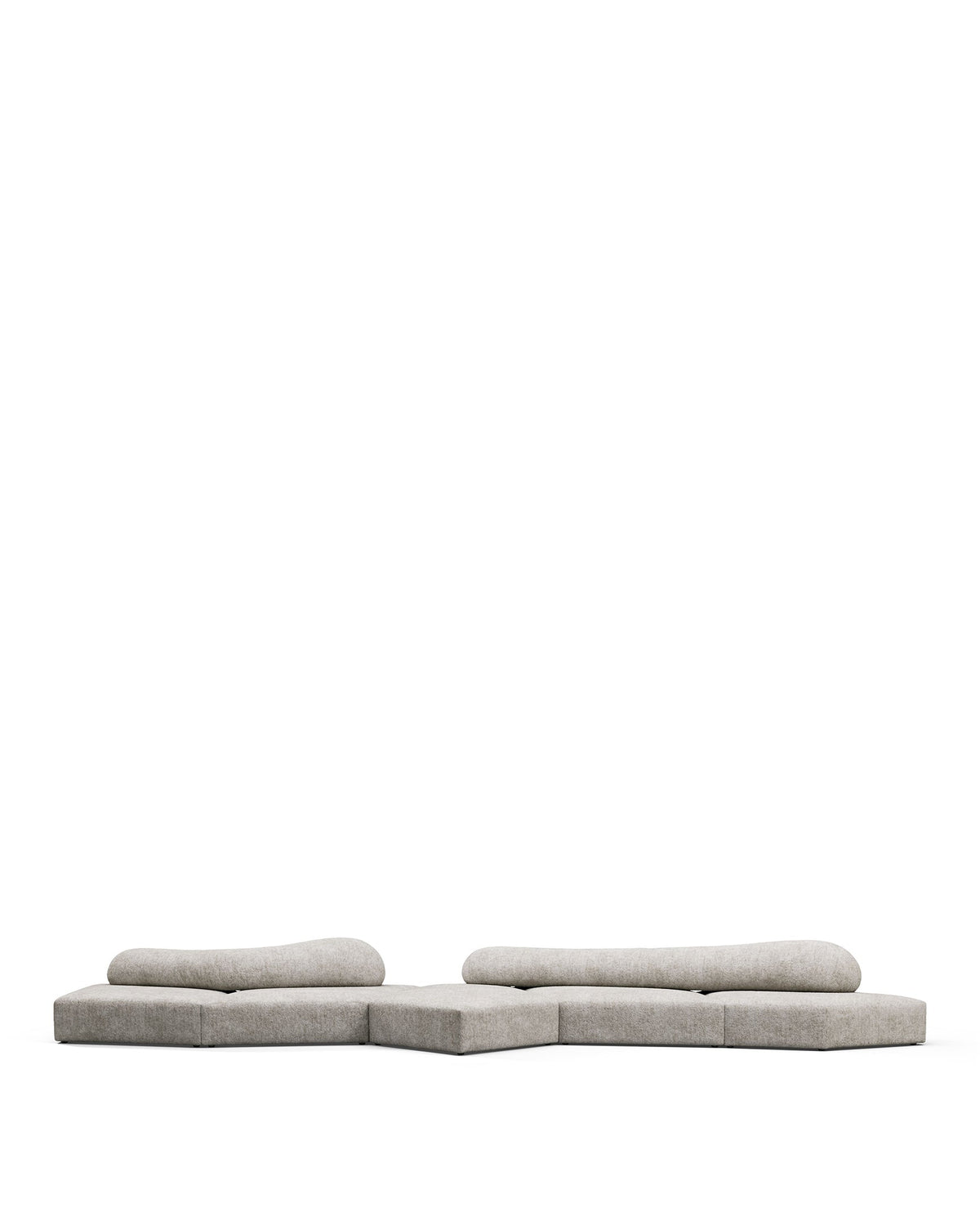 Rockscape 04™ five-seater sofa | dove chenille - five seat sectional / textured - sectionals 04 | madorne