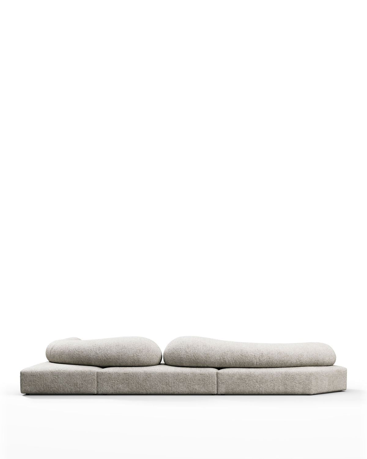 Rockscape 04™ right-corner sofa | dove chenille - right corner sectional / textured - sectionals 04 | madorne