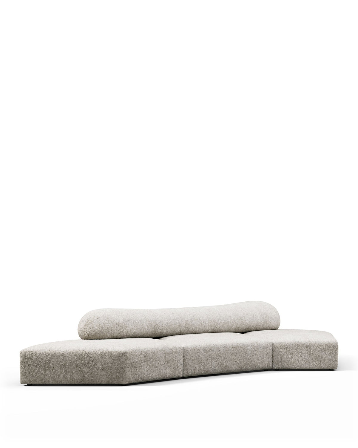 Rockscape 04™ right three-seater sofa | dove chenille - three seater, textured - 3 seaters 04 | designer s...