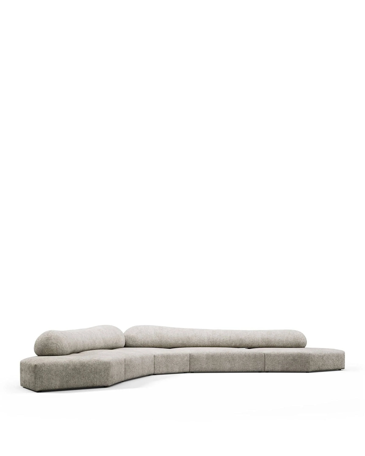 Rockscape 04™ sofa large corner | dove textured chenille - sectional / sectionals 04 | madorne