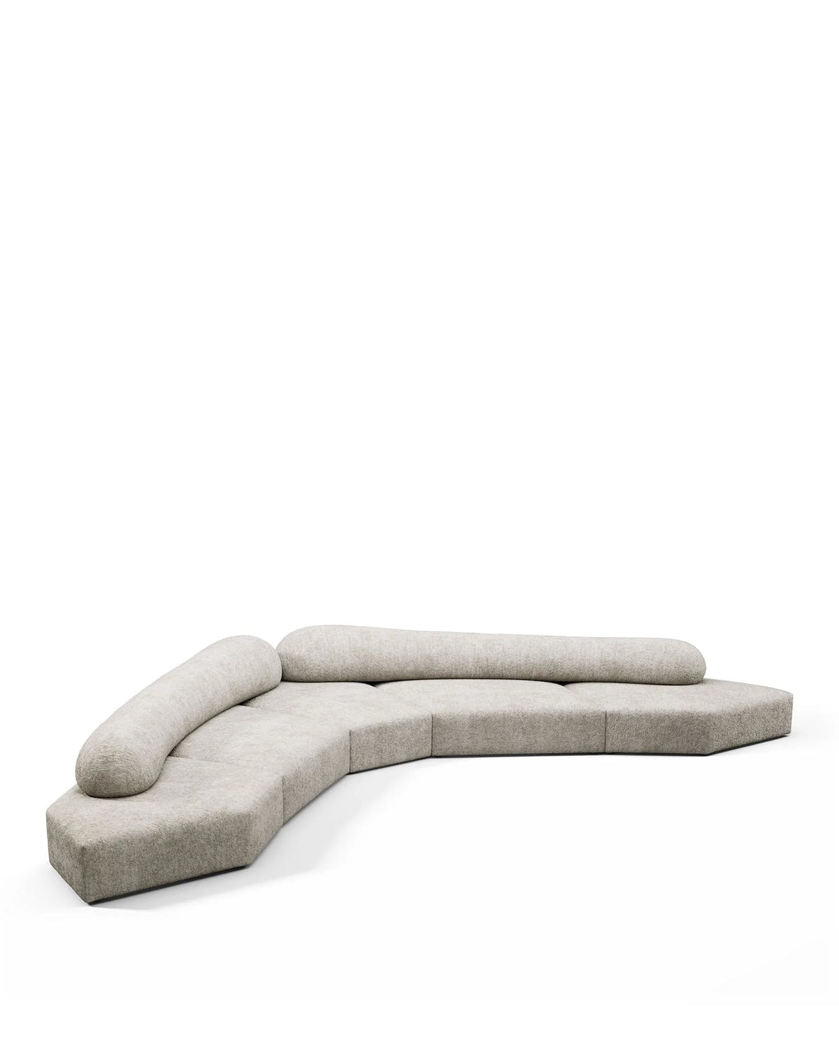 Rockscape 04™ sofa large corner | dove textured chenille - sectional / sectionals 04 | madorne