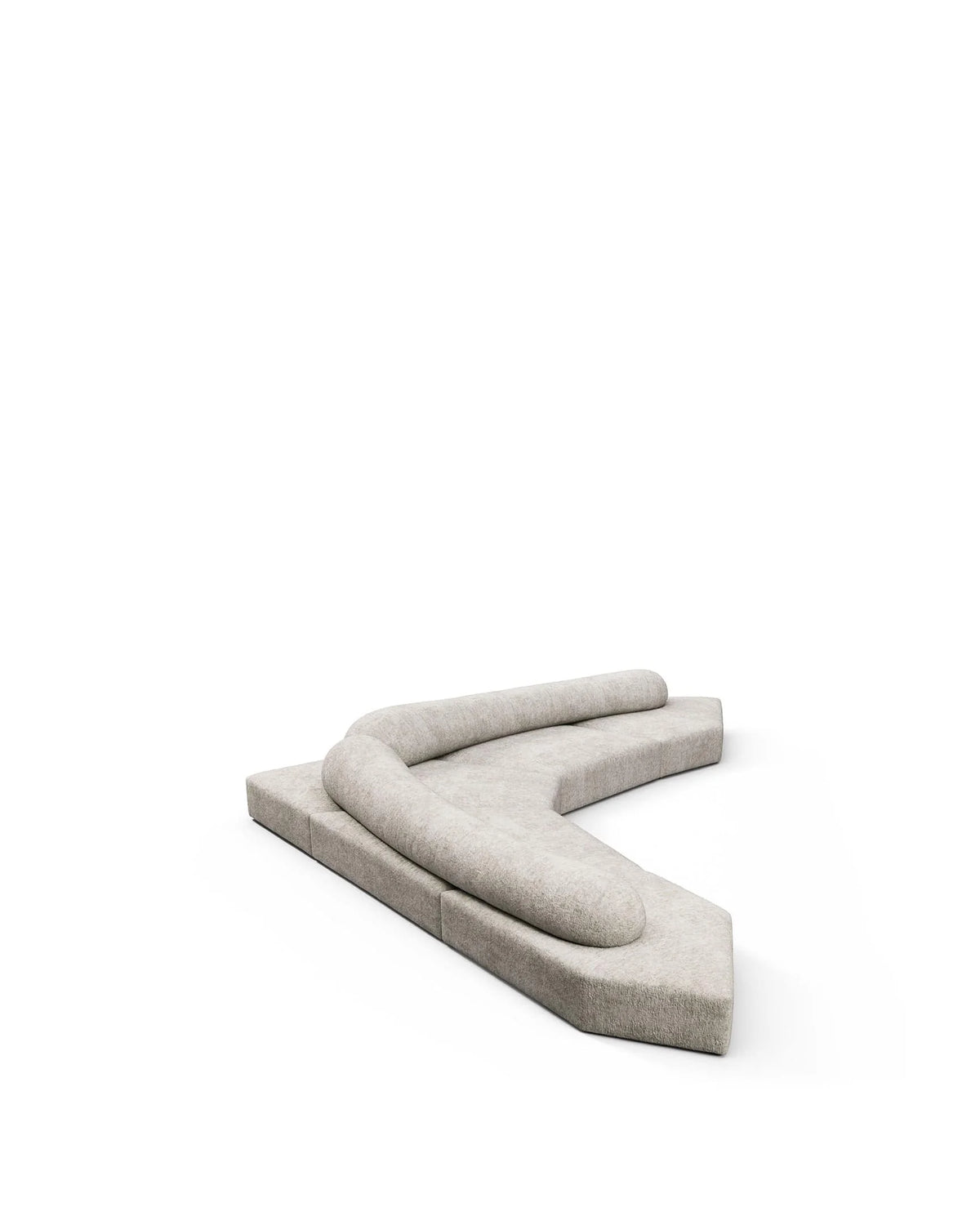 Rockscape 04™ sofa large corner | dove textured chenille - sectional / sectionals 04 | madorne