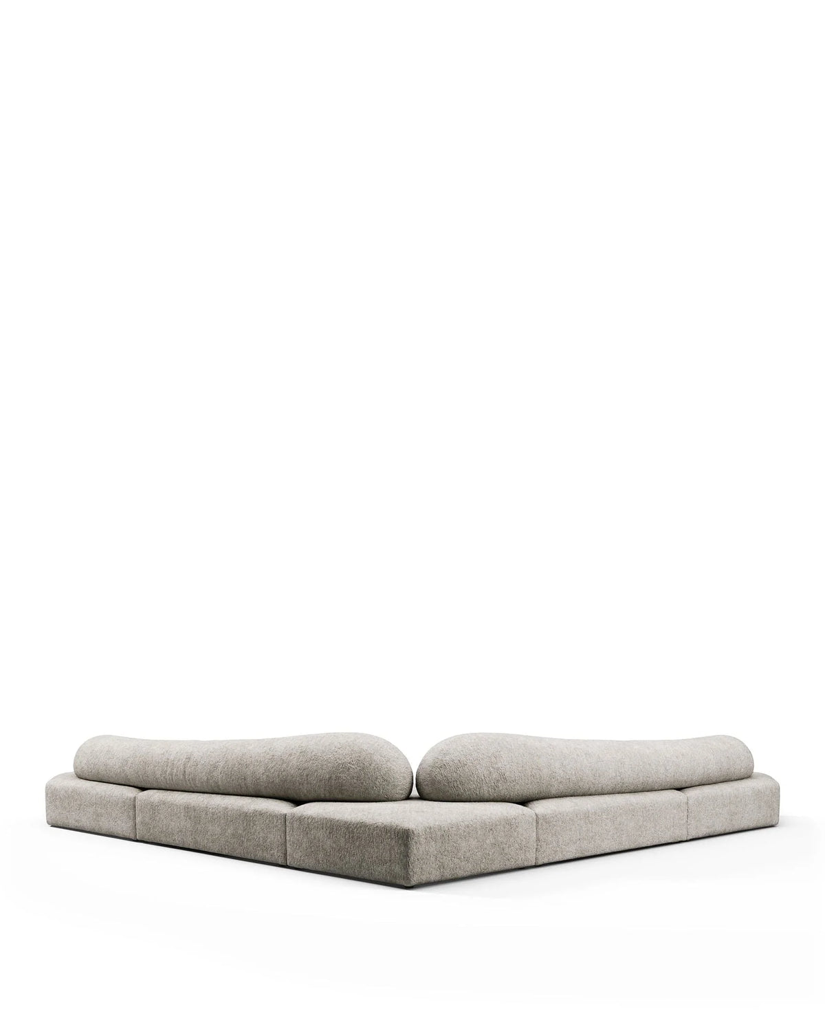 Rockscape 04™ sofa large corner | dove textured chenille - sectional / sectionals 04 | madorne