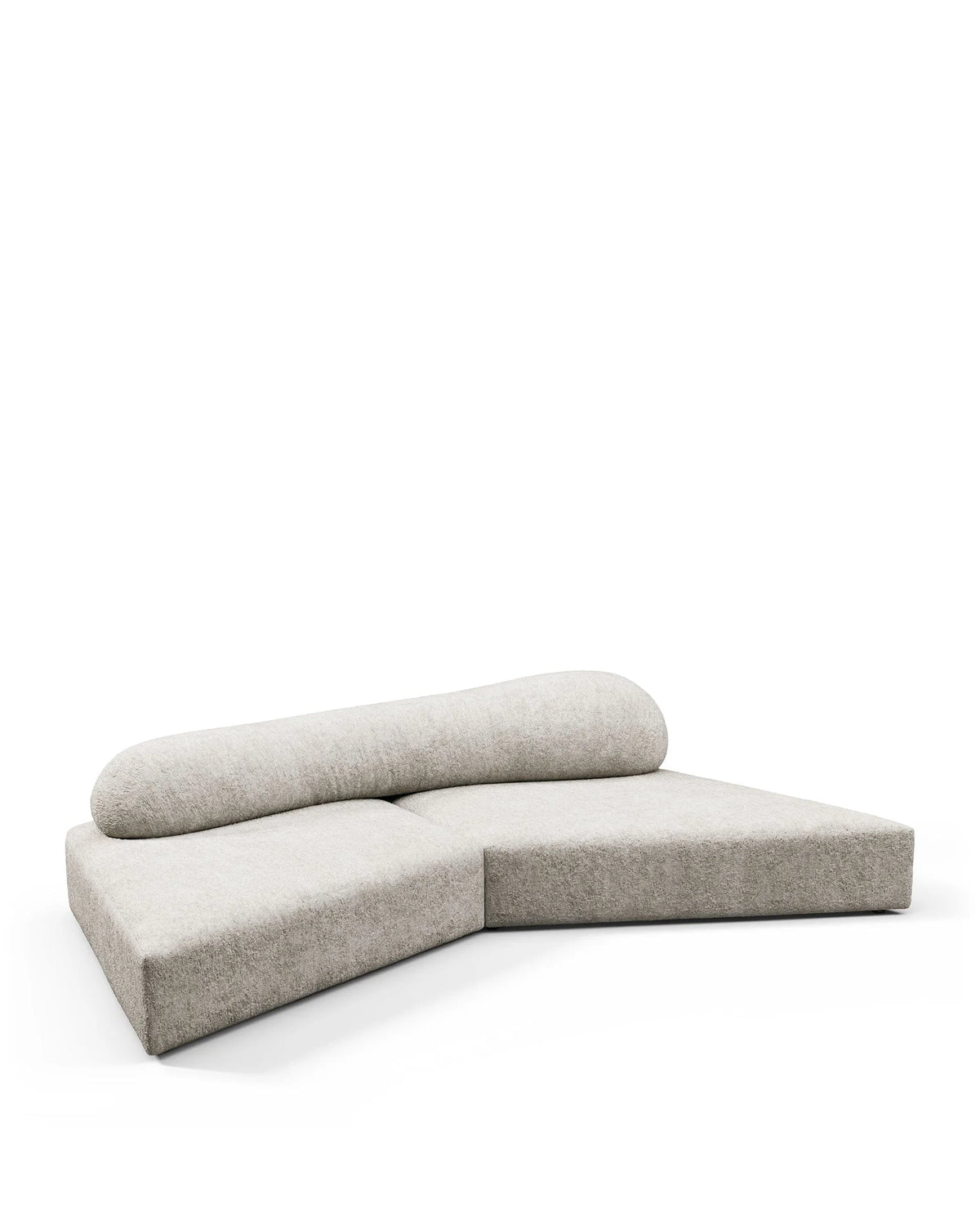 Rockscape 04™ sofa small | dove textured chenille - sectional / sectionals 04 | madorne