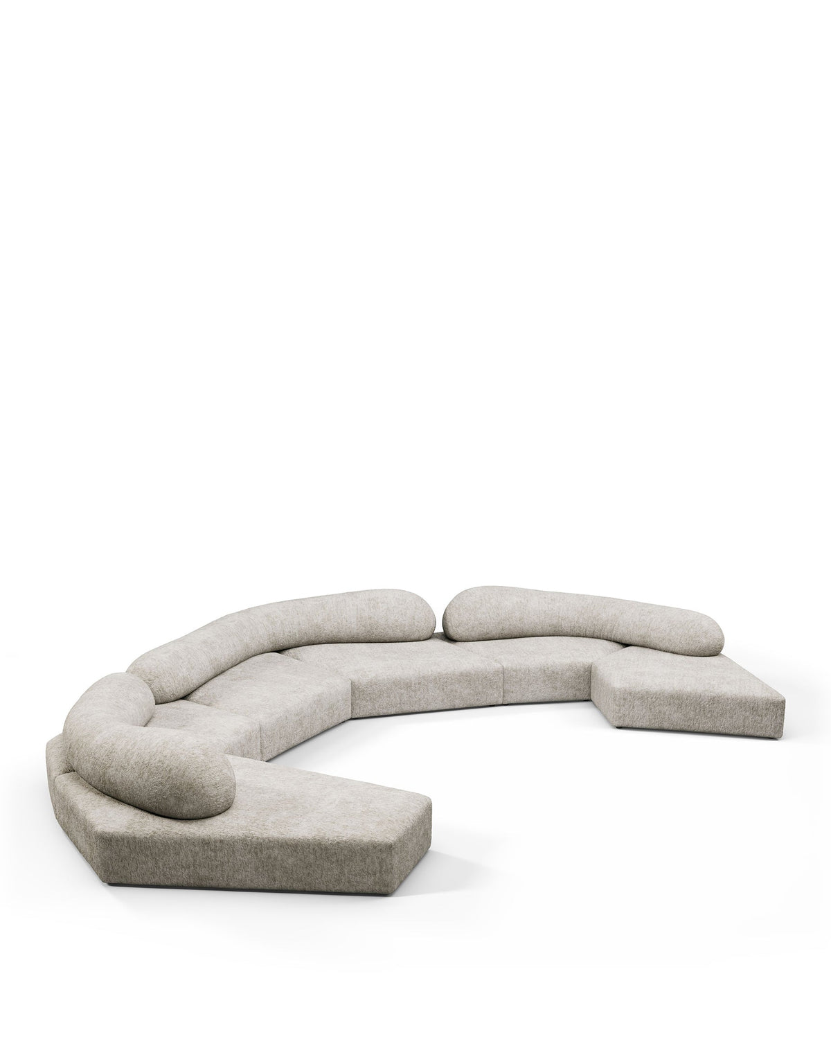 Rockscape 04™ u-shaped sofa | dove chenille - u-shape sectional / textured - sectionals 04 | madorne