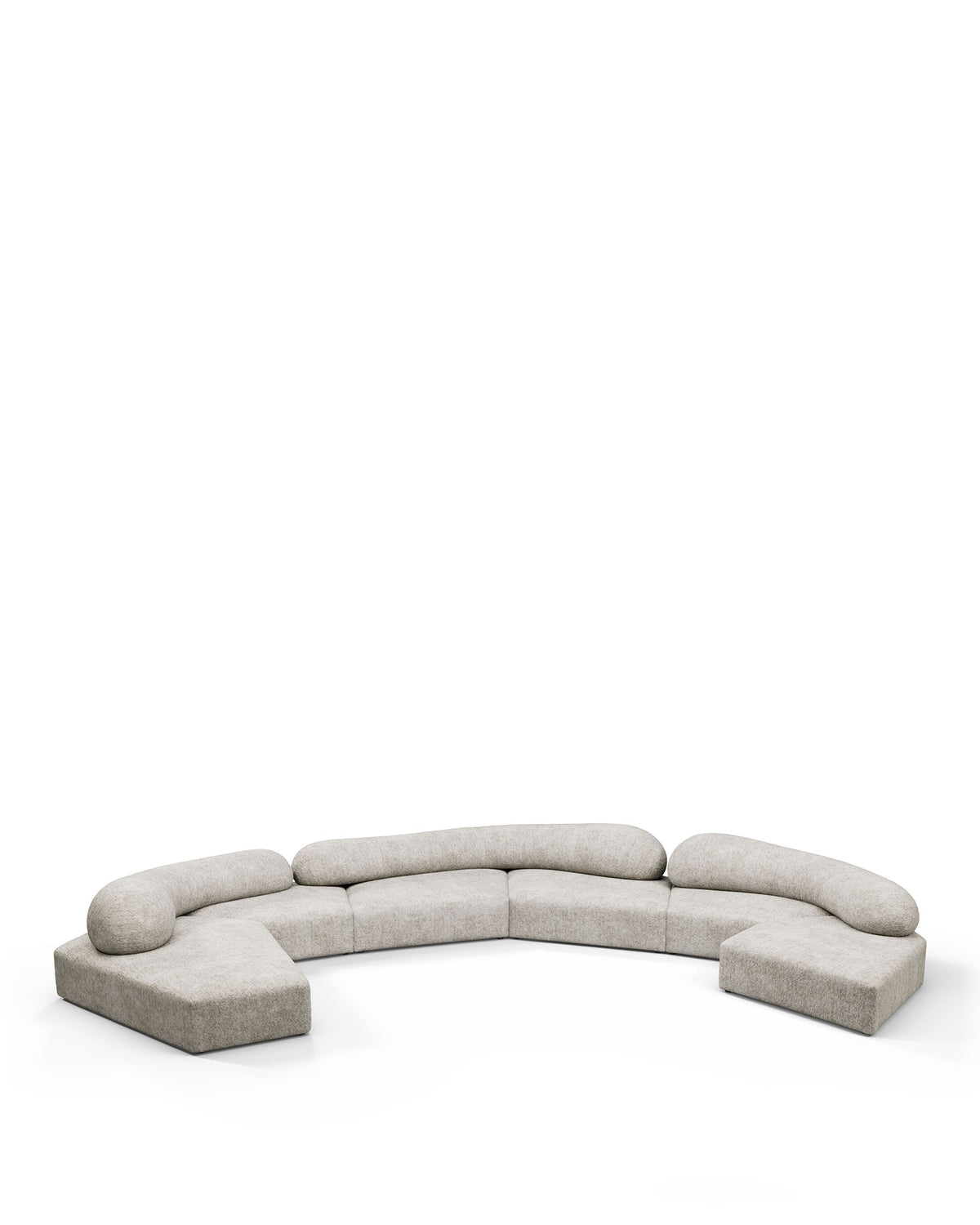 Rockscape 04™ u-shaped sofa | dove chenille - u-shape sectional / textured - sectionals 04 | madorne