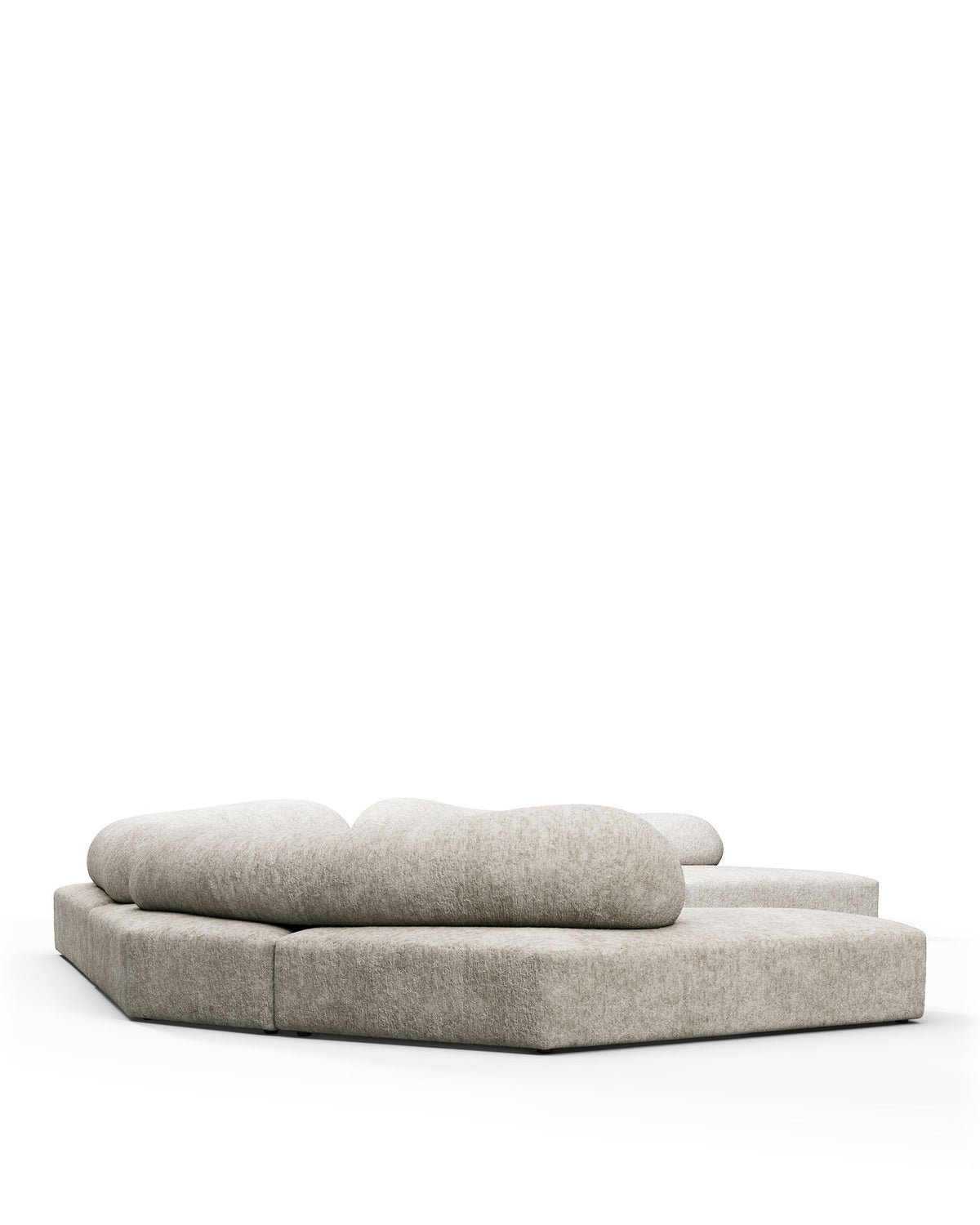 Rockscape 04™ u-shaped sofa | dove chenille - u-shape sectional / textured - sectionals 04 | madorne