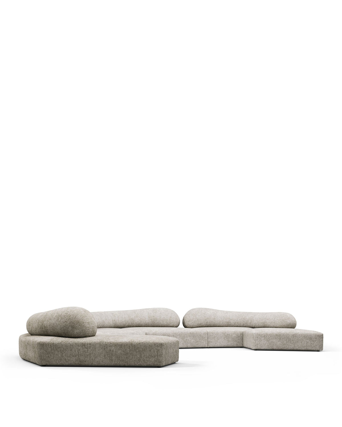 Rockscape 04™ u-shaped sofa | dove chenille - u-shape sectional / textured - sectionals 04 | madorne