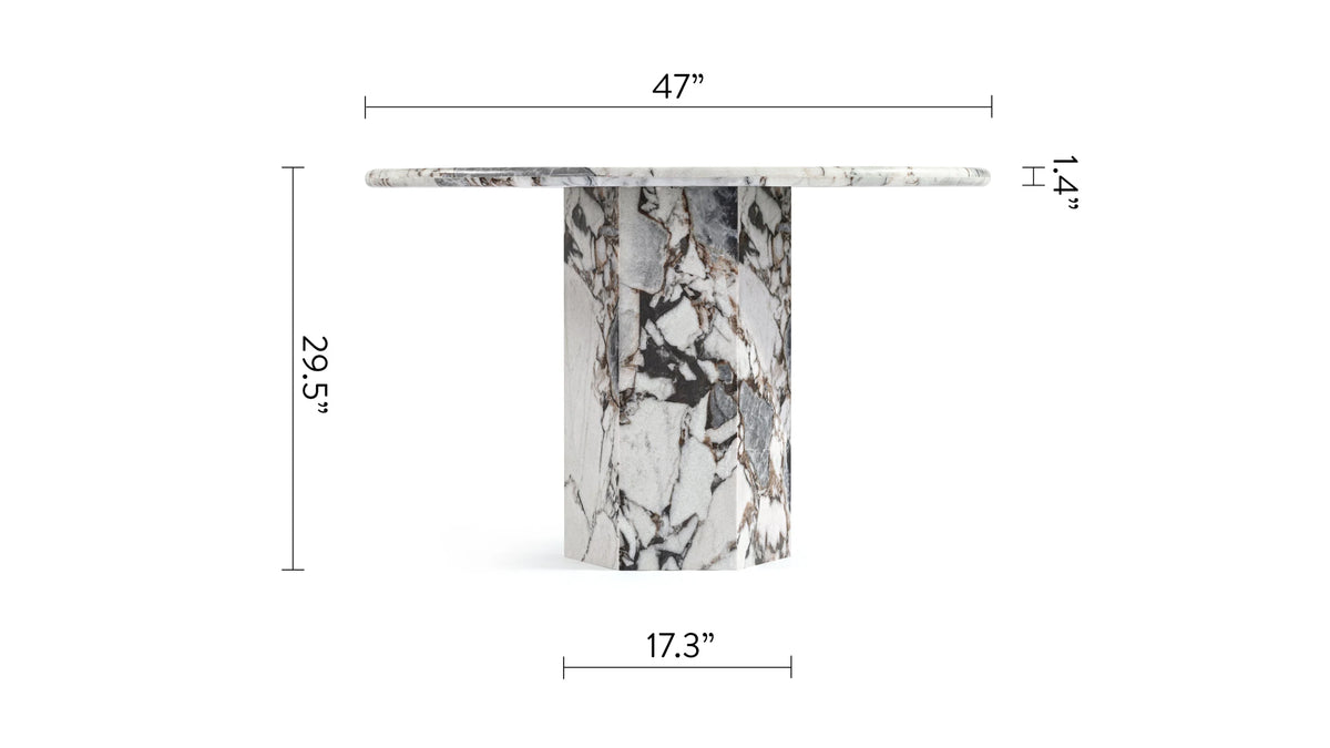 Sagan 47™ round dining table | sculptural pedestal - tables epic table-inspired | madorne