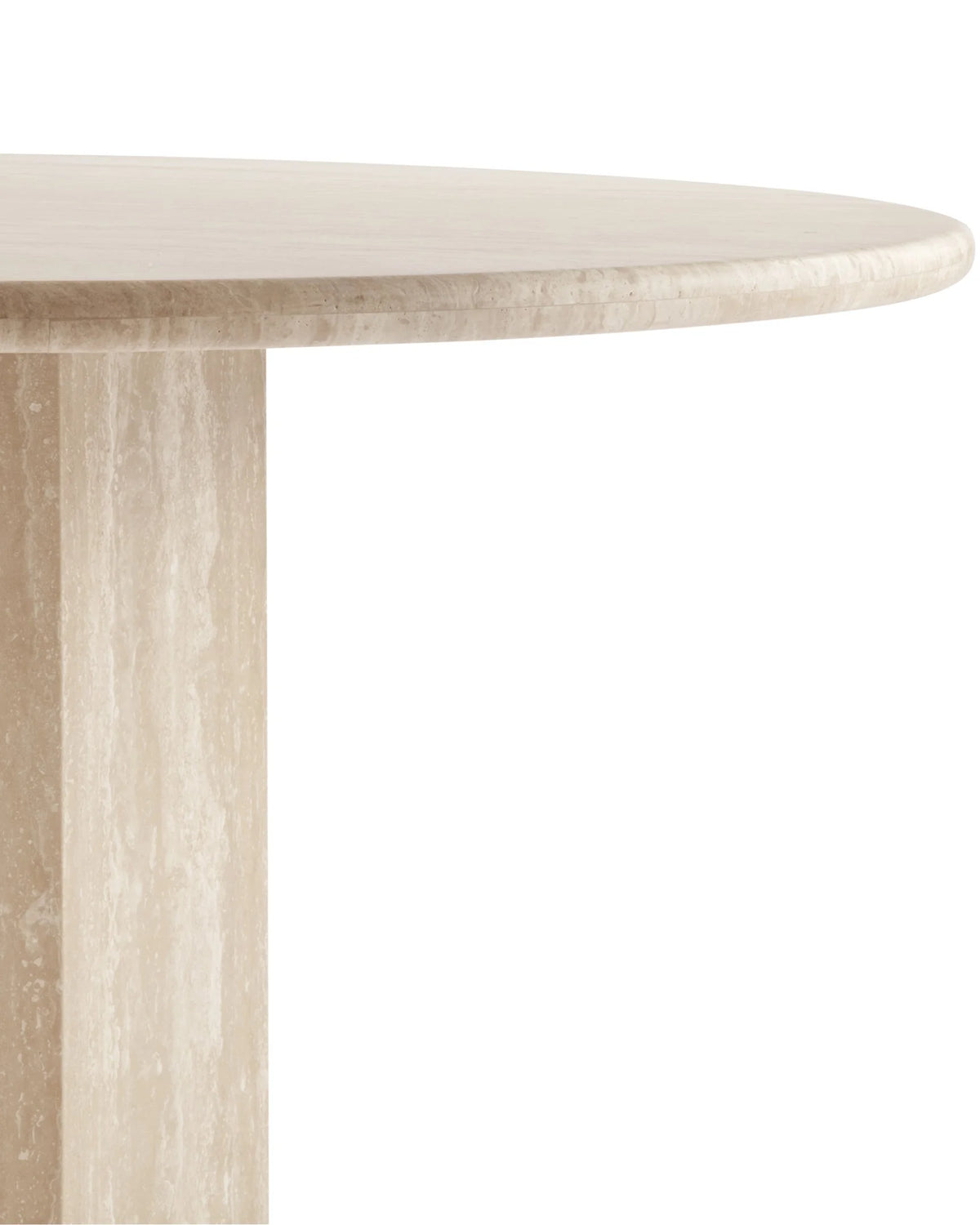 Sagan 55™ round dining table | travertine pedestal - tables epic table-inspired | madorne