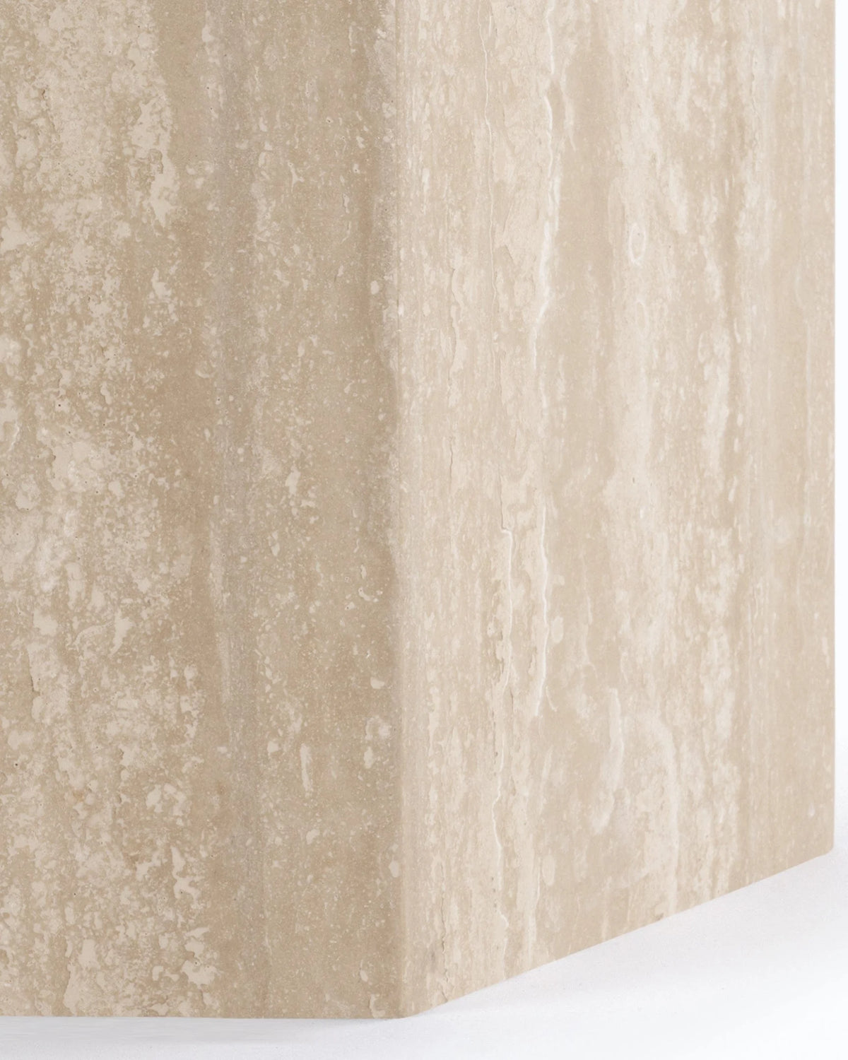 Sagan 55™ round dining table | travertine pedestal - tables epic table-inspired | madorne