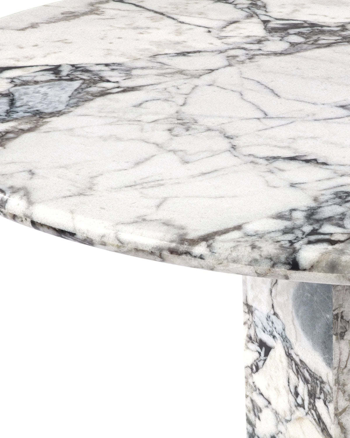 Sagan 55™ round dining table | travertine pedestal - tables epic table-inspired | madorne