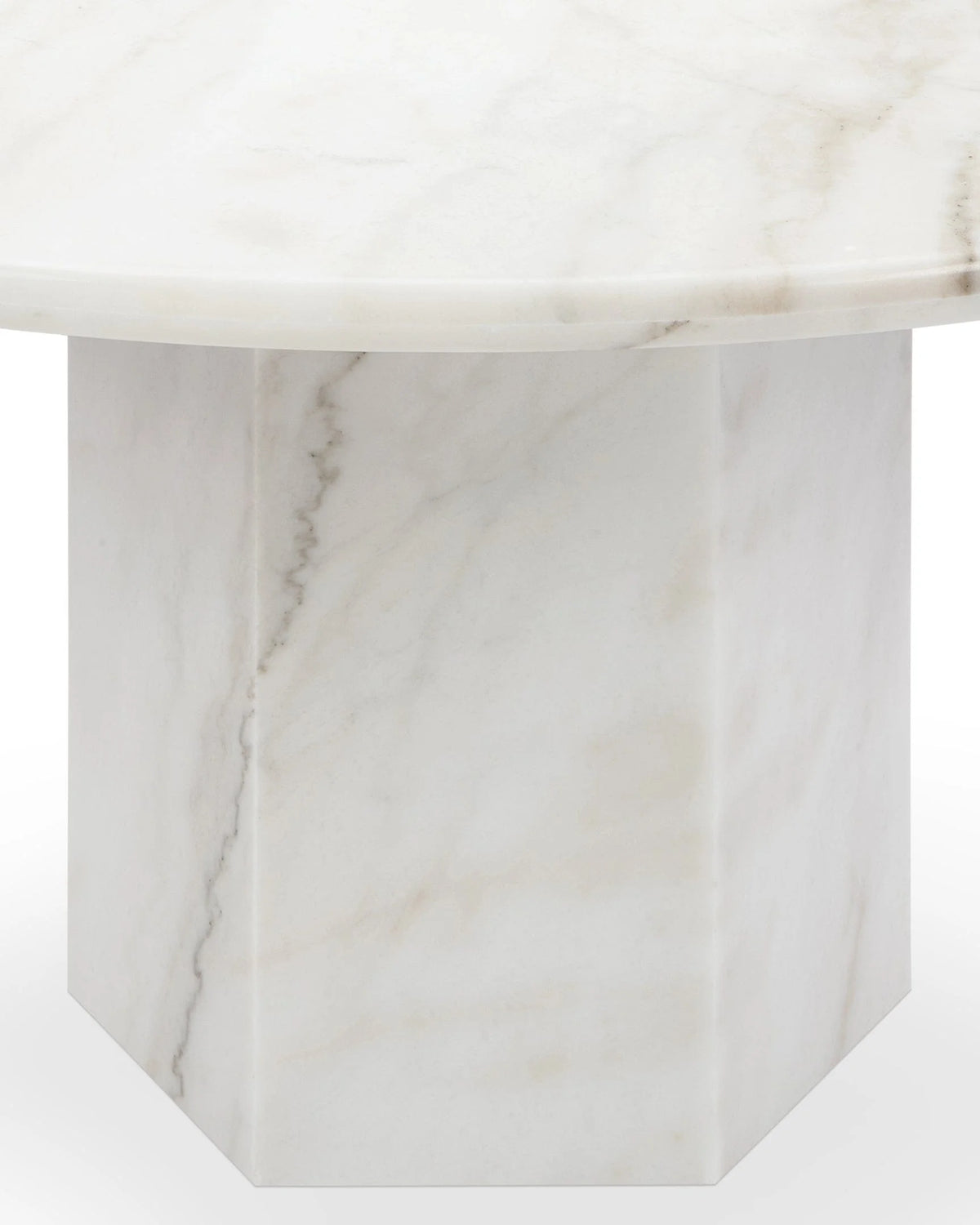 Sagan 55™ round dining table | travertine pedestal - tables epic table-inspired | madorne