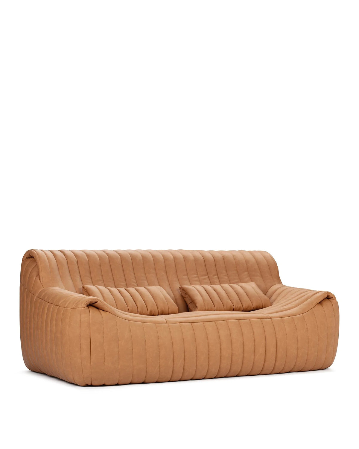 Sander 76™ two seater sofa | tan vegan leather - 2 seaters 76 inspired by sandra two-seater | madorne