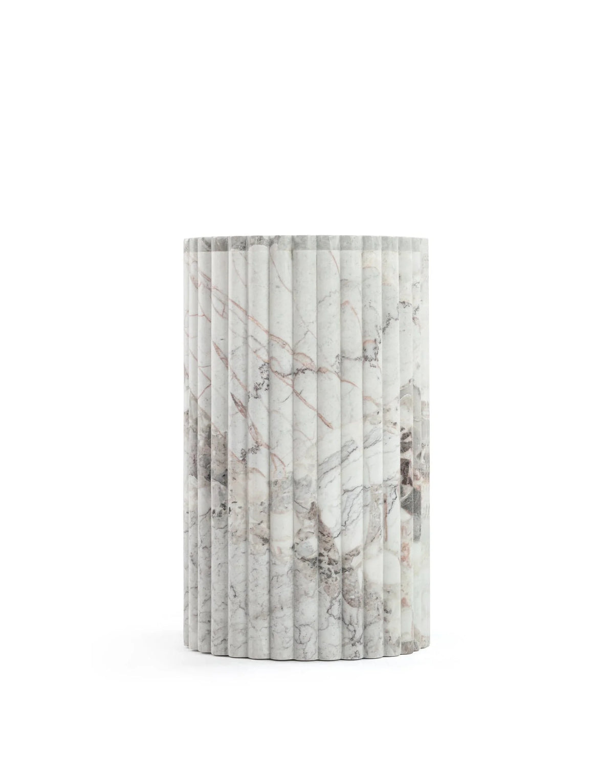 Saturna™ side table | orso grigio marble - tables saturna | modern | madorne